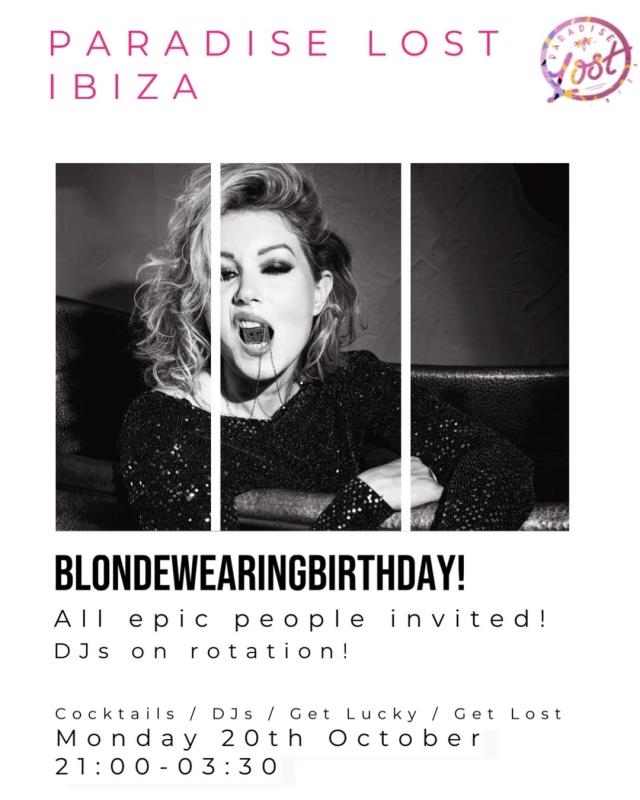 Blonde Wearing Birthday!