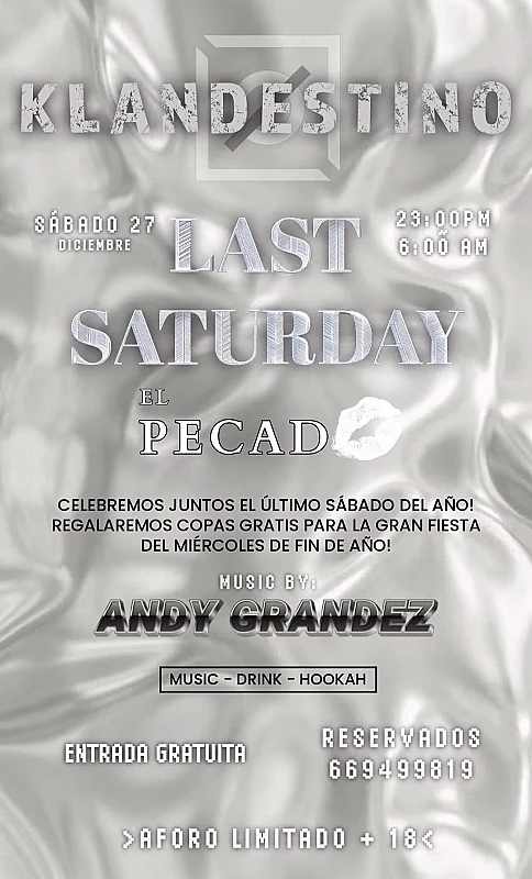 El Pecado Last Saturday