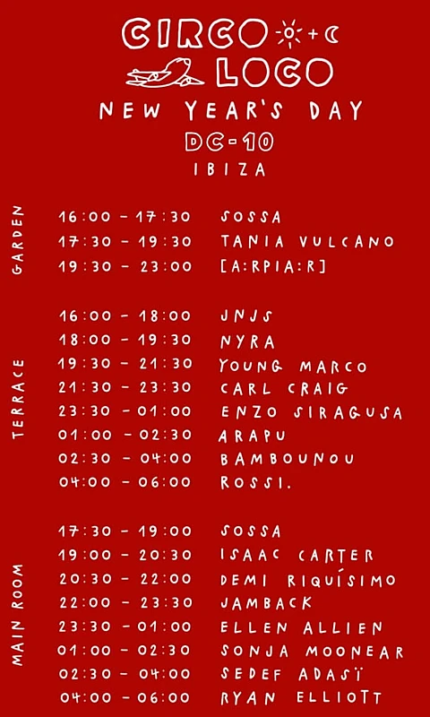 Circoloco New Year's Day 2026