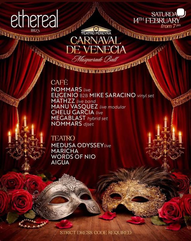 Ethereal Ibiza presenta Carnaval De Venecia