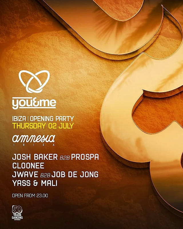 Josh Baker presents you&me Opening Party Season 2026