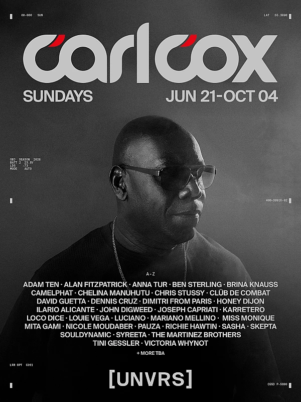 Carl Cox at UNVRS Ibiza Closing Party season 2026