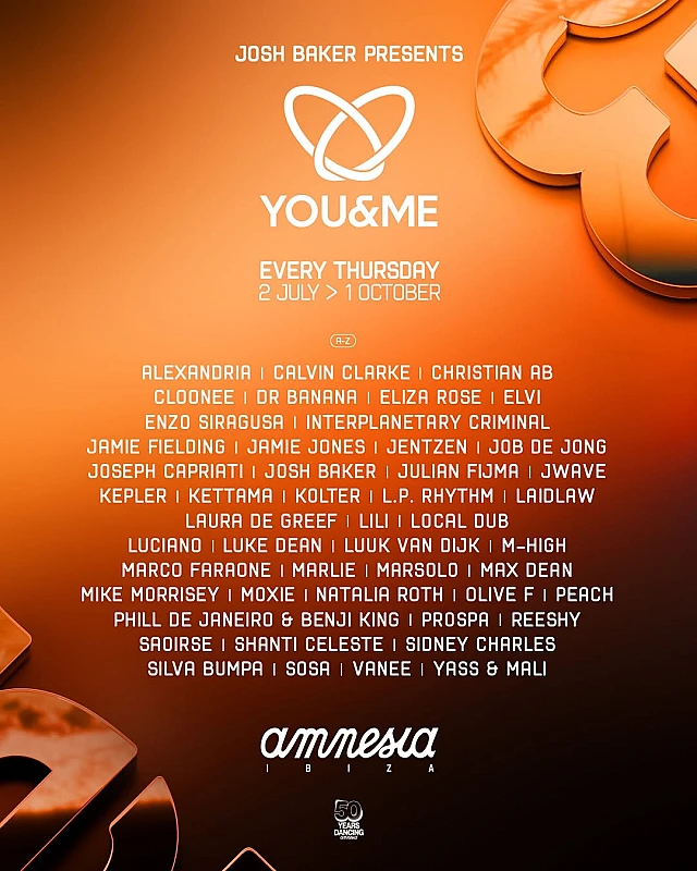 Josh Baker presents you&me Closing Party Season 2026