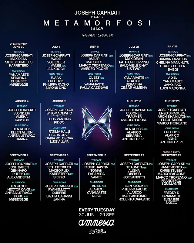 Joseph Capriati presents Metamorfosi Closing Party Season 2026