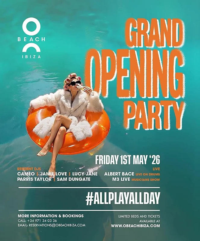 O Beach Ibiza Grand Opening Party season 2026