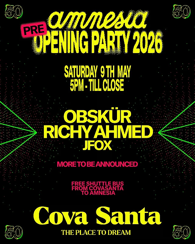 Amnesia Pre Opening Party 2026 at Cova Santa