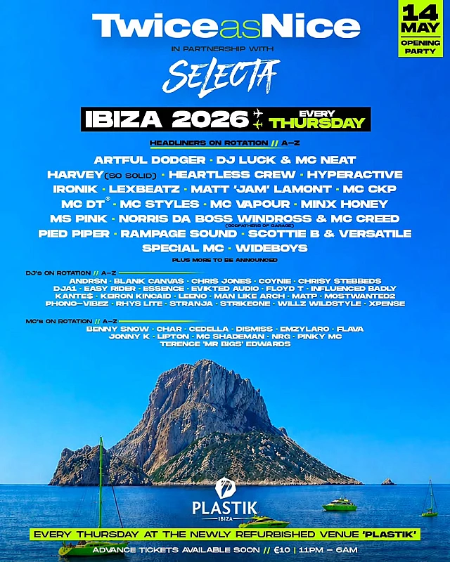 TwiceasNice & Selecta Opening Party season 2026