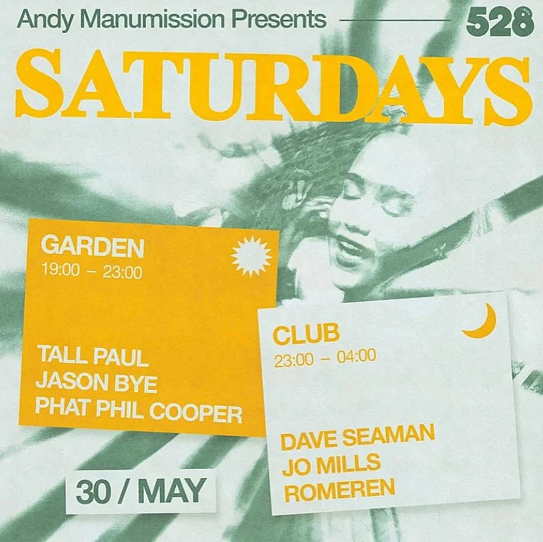 Andy Manumission presents Saturdays Opening Party season 2026