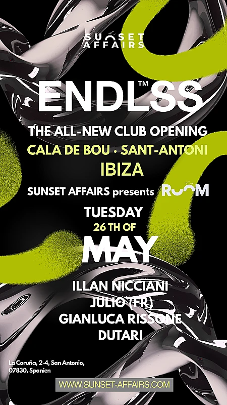 ENDLSS The All-New Club Openign : Sunset Affairs presents Room Ibiza