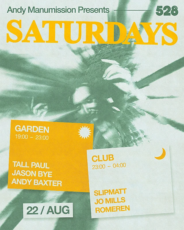 Andy Manumission presents Saturdays