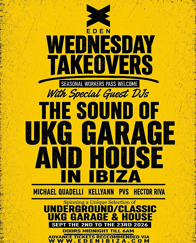 Wednesday Takeovers Garage Nation Closing Party season 2026