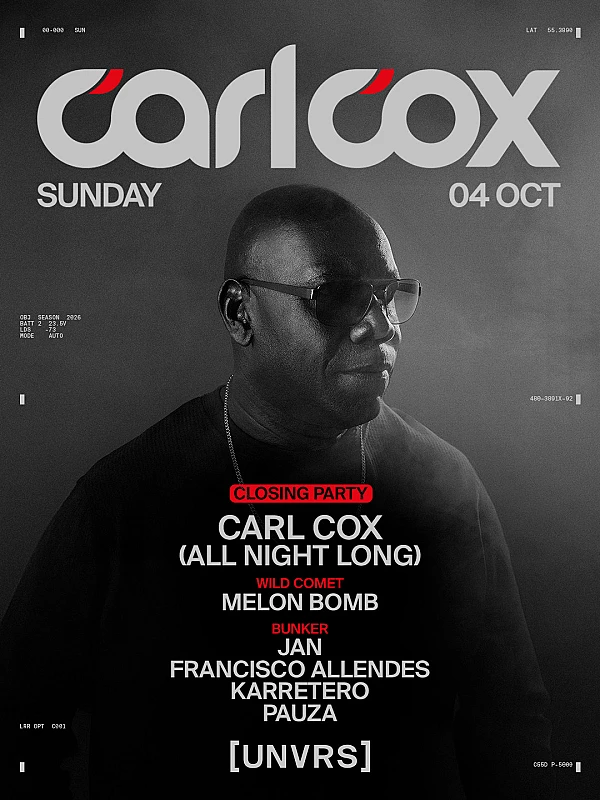 Carl Cox at [UNVRS] Closing Party season 2026