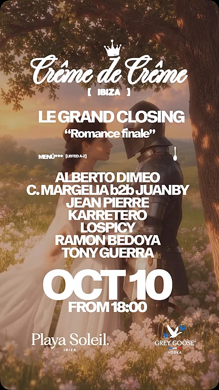 Crême de Crême Closing Party season 2026