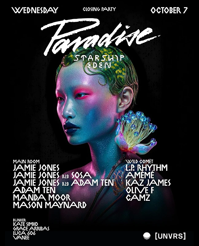 Jamie Jones presents Paradise : Starship Eden at [UNVRS] Closing Party season 2026