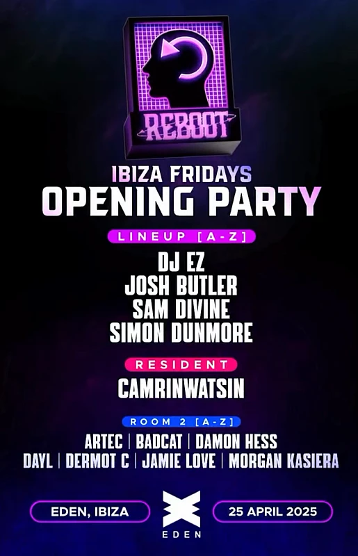 Reboot Ibiza Fridays Opening Party season 2025