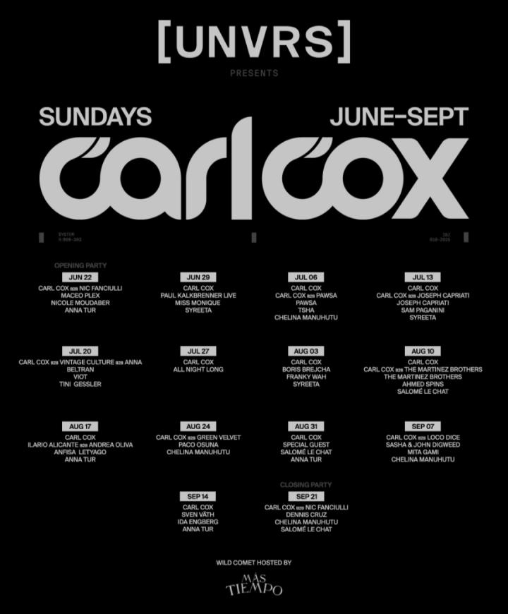Carl Cox at UNVRS Ibiza Closing Party
