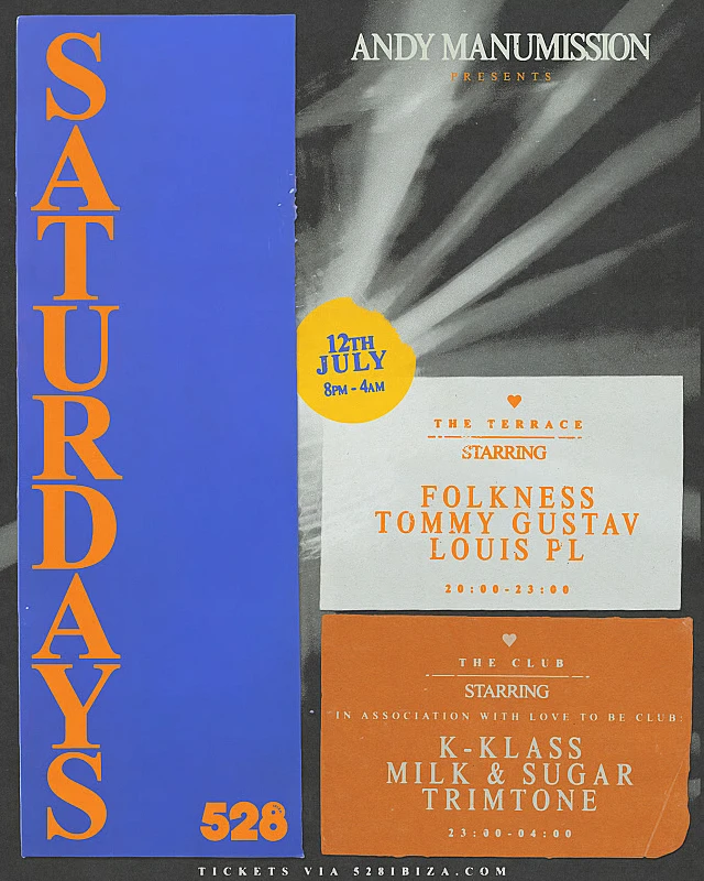 Andy Manumission presents Saturdays