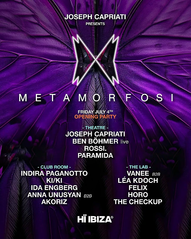 Joseph Capriati presents Metamorfosi Opening Party