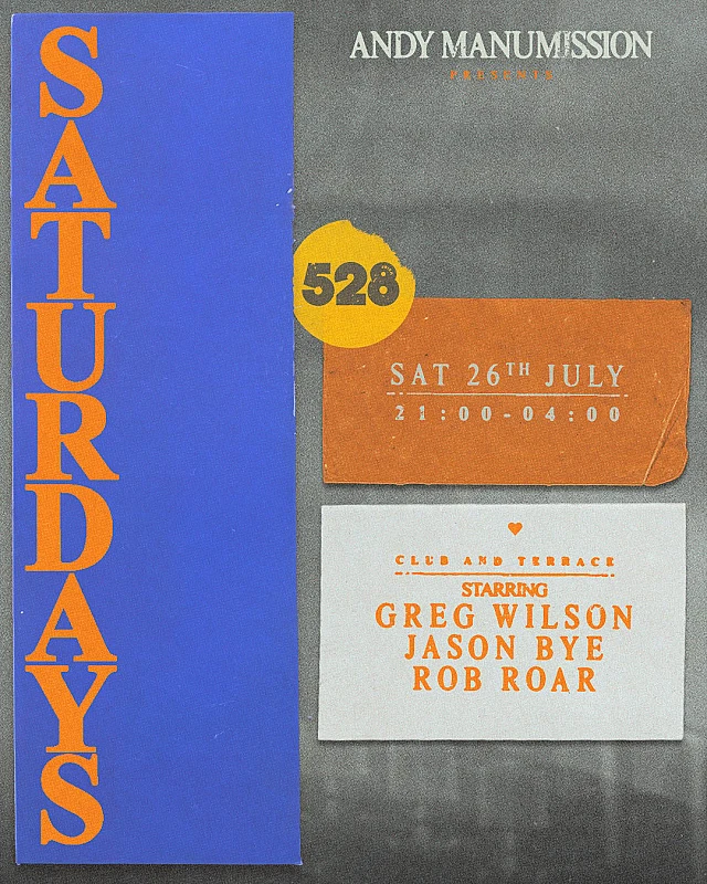 Andy Manumission presents Saturdays