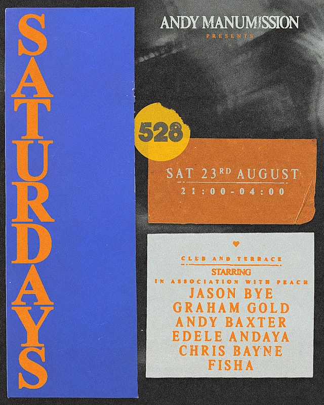 Andy Manumission presents Saturdays