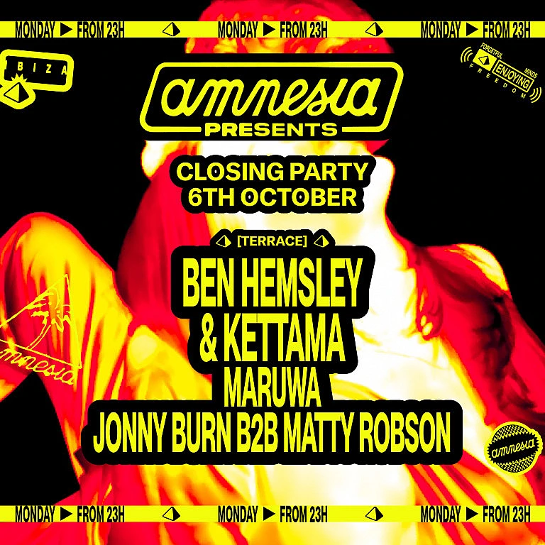 Amnesia Presents Closing Party season 2025