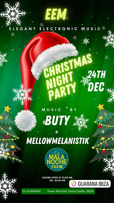 Elegant Electronic Music Christmas Night Party