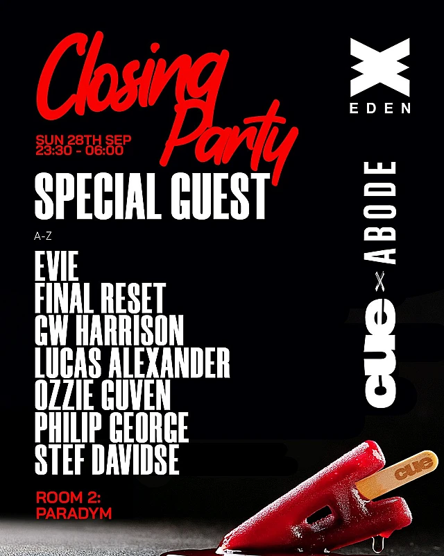 Abode X Cue Closing Party season 2025