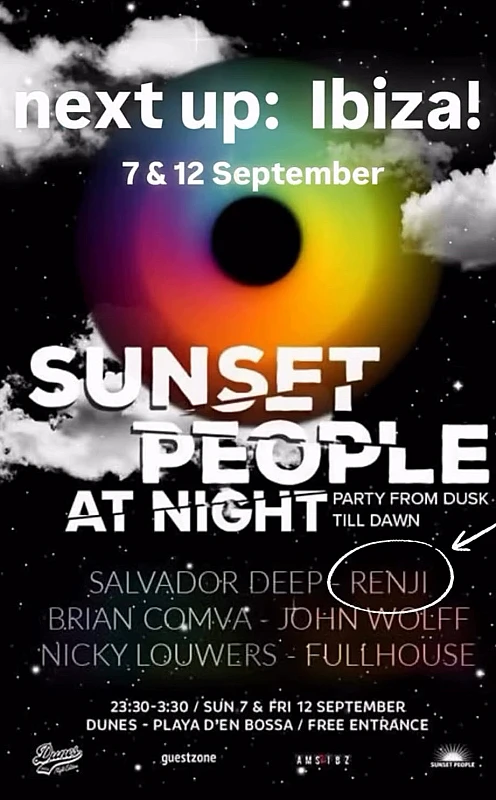 Sunset People at Night