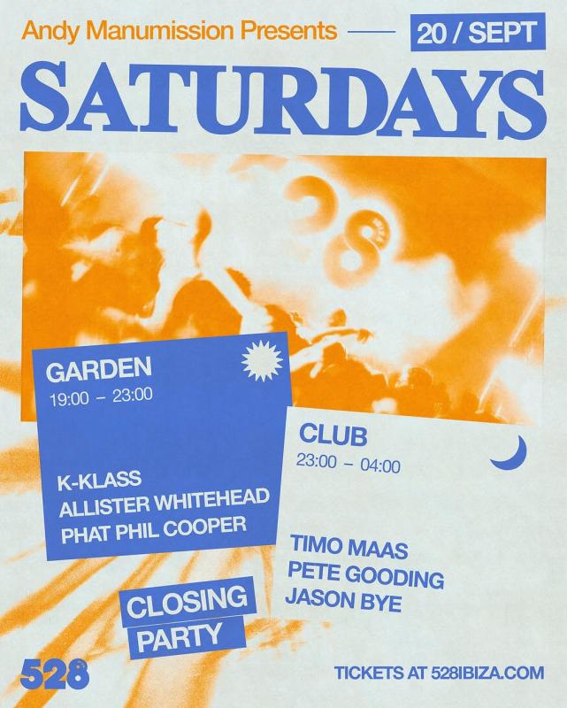 Andy Manumission presents Saturdays Closing Party Season 2025