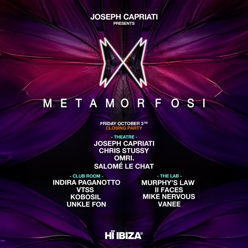 Joseph Capriati presents Metamorfosi Closing Party