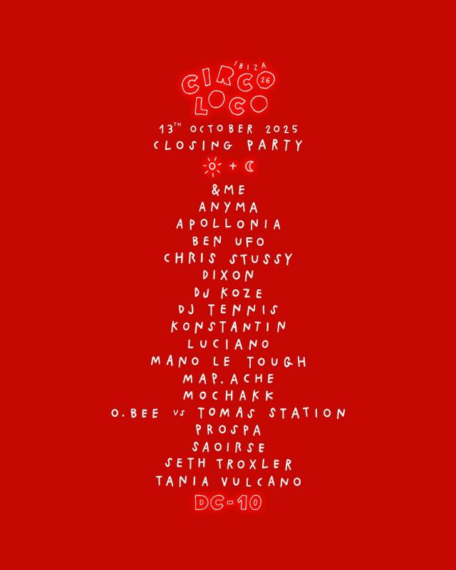Circoloco Closing Party season 2025
